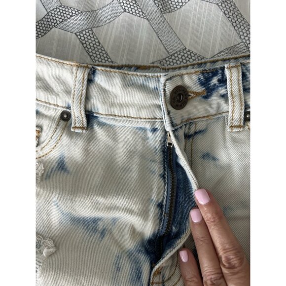 Bullhead "Mom" Bleached Raw Hem Distressed Cutoff Short Shorts Size 9/28 - Picture 8 of 8
